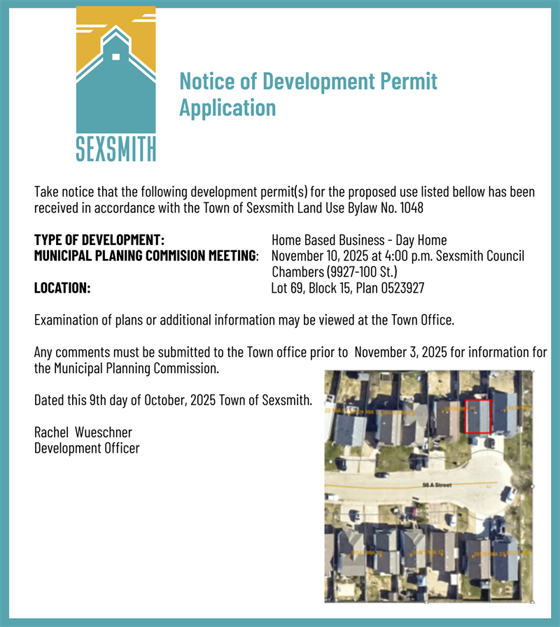Notice of Development Permit Applicaiton